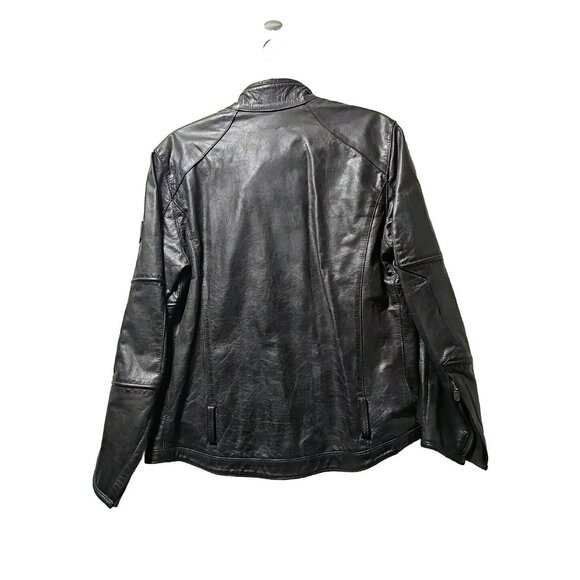 Belstaff Leather Jacket Men LG RARE Italy Racer Biker Motorcycle Pilot Top Gun - Picture 7 of 16